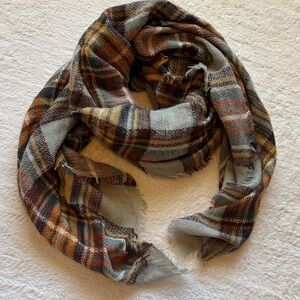 Beautiful Cozy Plaid Blanket Scarf